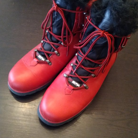 Psyberia Hiker winter boot, size 11, color Red, waterproof, leather
